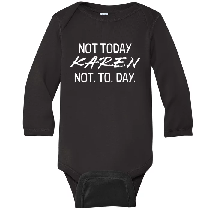 Funny Speak To The Manager Shhh Karen Gifts Not THAT Karen Baby Long Sleeve Bodysuit