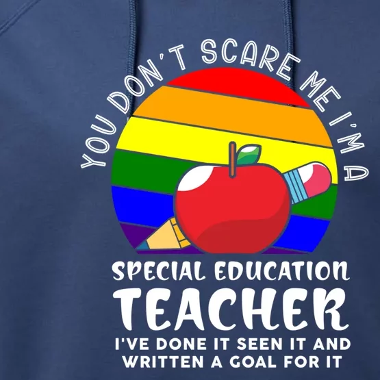 Funny Sped Teacher Sped Ed Retro Special Education Teacher Cute Gift Performance Fleece Hoodie