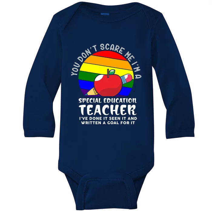 Funny Sped Teacher Sped Ed Retro Special Education Teacher Cute Gift Baby Long Sleeve Bodysuit