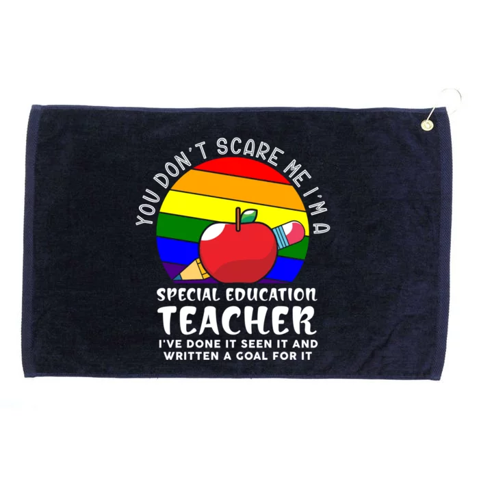 Funny Sped Teacher Sped Ed Retro Special Education Teacher Cute Gift Grommeted Golf Towel