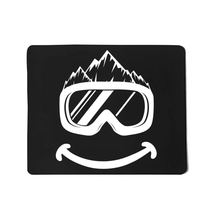 Fun Ski Tee Skiing Gift Idea Funny Snowboard Gift Mousepad