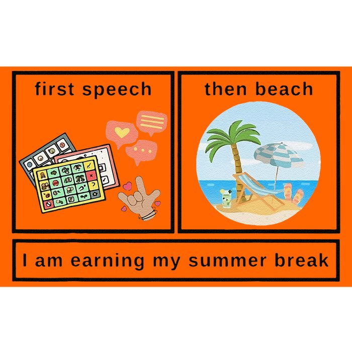 First Speech Then Beach I Am Earning A Summer Break Teacher Bumper Sticker