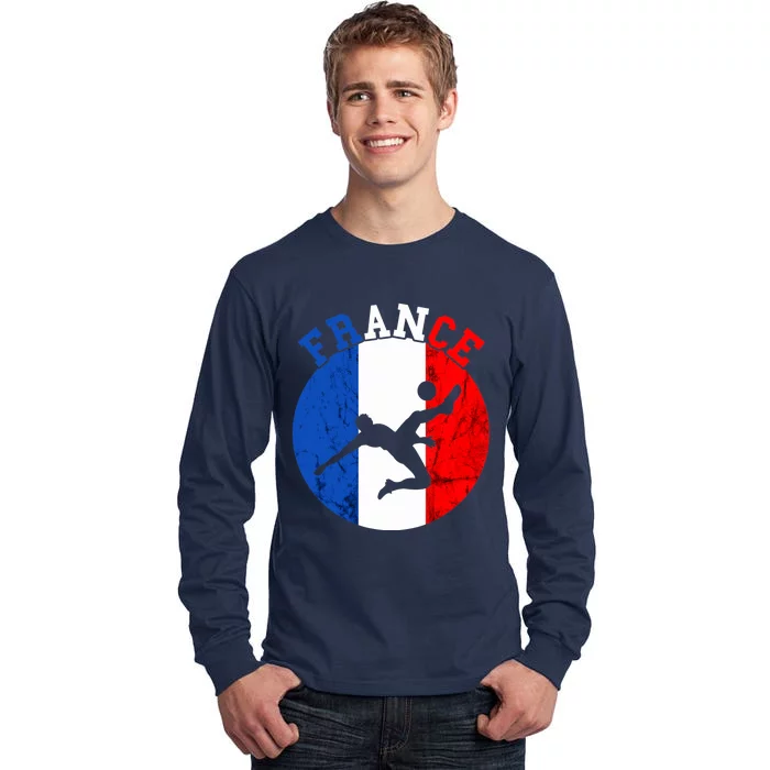 France Soccer Team Player France Soccer Team French Pride Tall Long Sleeve T-Shirt