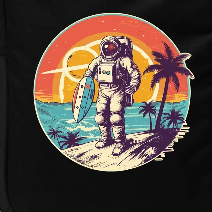 Funny Summer Time Surfing Astronaut Impact Tech Backpack