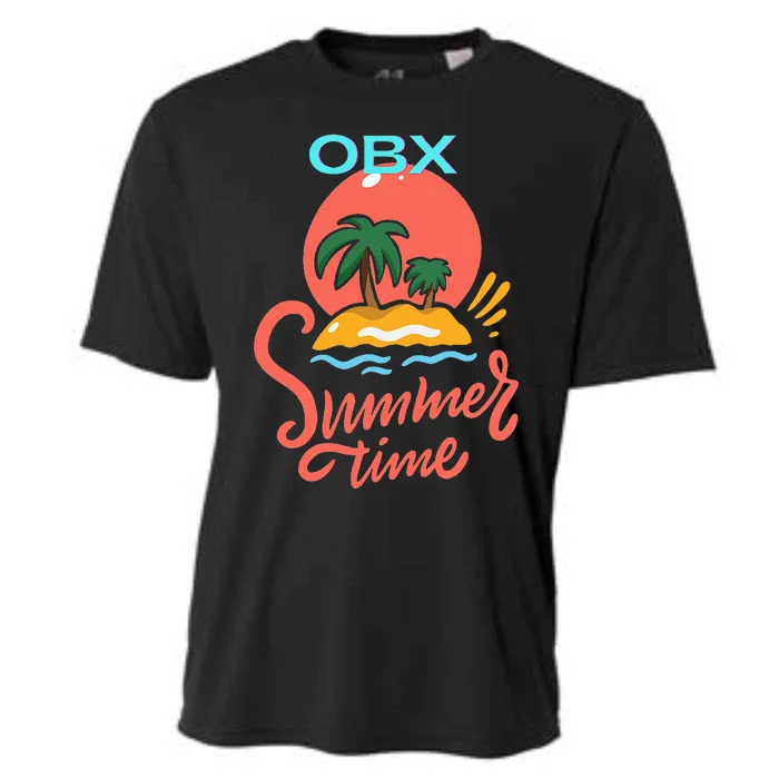 Fun Summer Time Beach Ocean Breeze Sand Palm Trees Sun Cooling Performance Crew T-Shirt