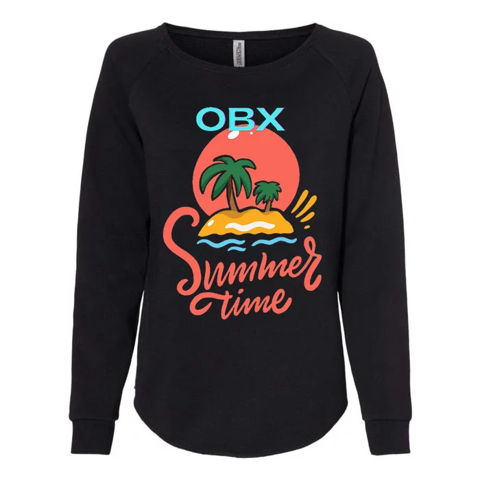 Fun Summer Time Beach Ocean Breeze Sand Palm Trees Sun Womens California Wash Sweatshirt