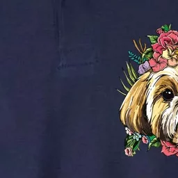 Floral Shih Tzu Dog Spring Nature Shih Tzu Lovers Softstyle Adult Sport Polo