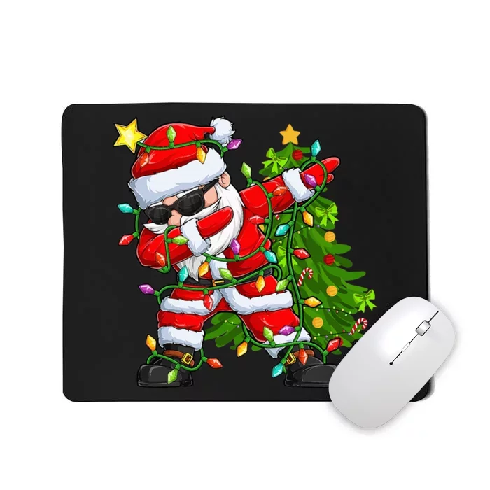 Festive Santa Tree Lights Unique Christmas Gifts Mousepad