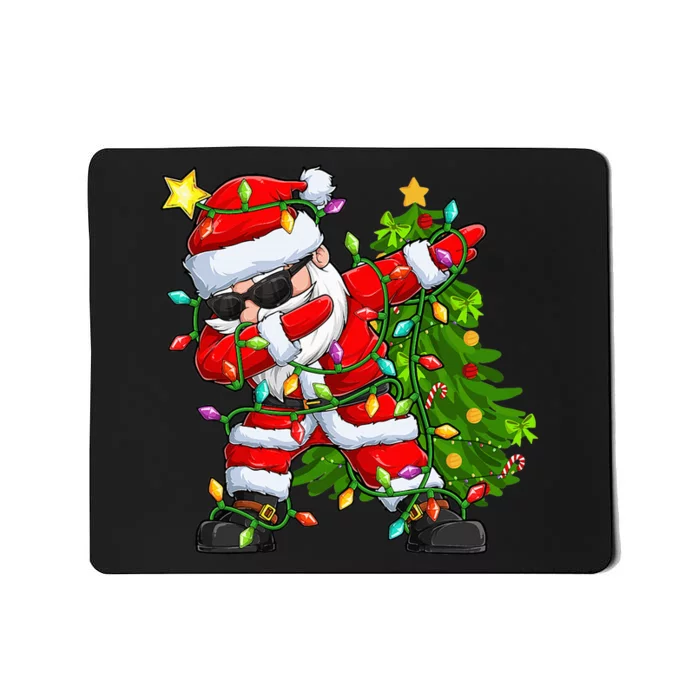 Festive Santa Tree Lights Unique Christmas Gifts Mousepad