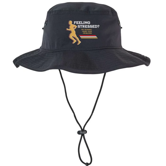 Feeling Stressed Try Running From Your Problems Legacy Cool Fit Booney Bucket Hat