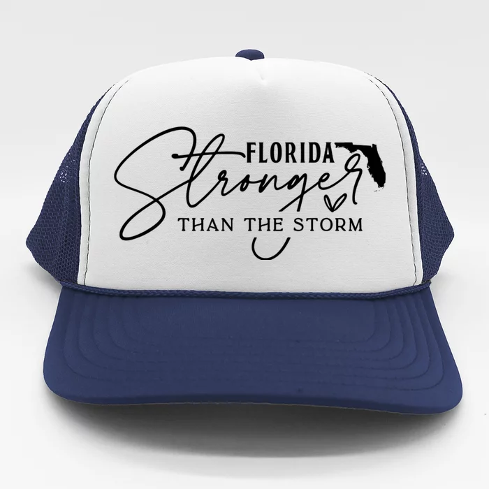 Florida Stronger Than The Storm Hurricane Milton Trucker Hat