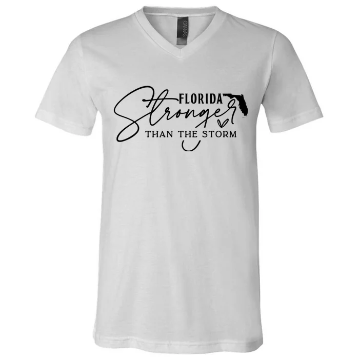 Florida Stronger Than The Storm Hurricane Milton V-Neck T-Shirt