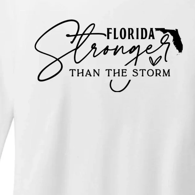 Florida Stronger Than The Storm Hurricane Milton Womens CVC Long Sleeve Shirt