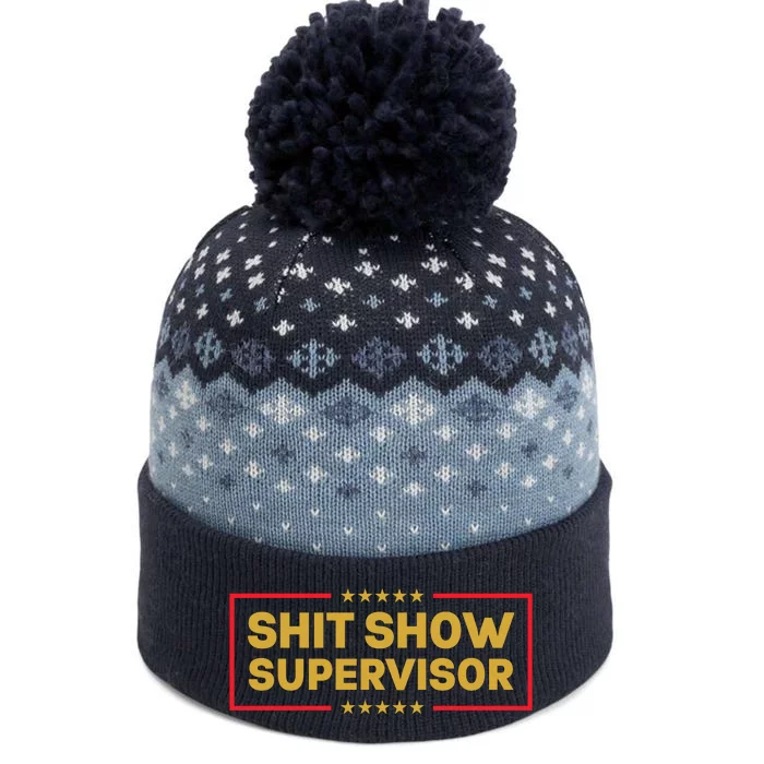 Funny Supervisor TShirts Shit Show Supervisor Funny Mom Boss Manager Teacher Gift Shirt The Baniff Cuffed Pom Beanie