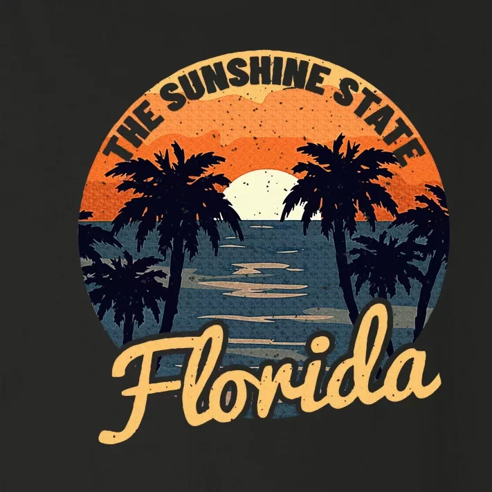 Florida Sunset Throwback Design Classic Toddler Long Sleeve Shirt