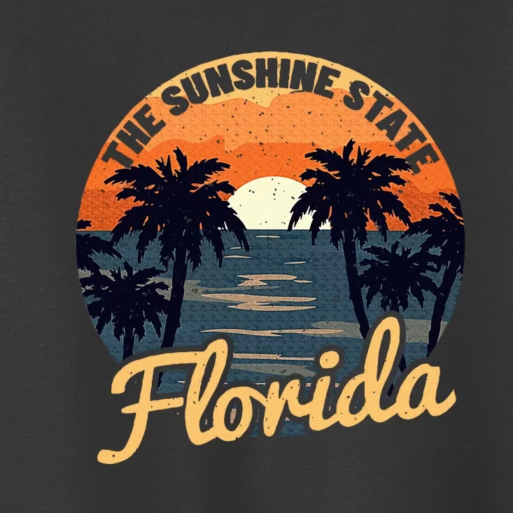 Florida Sunset Throwback Design Classic Toddler T-Shirt