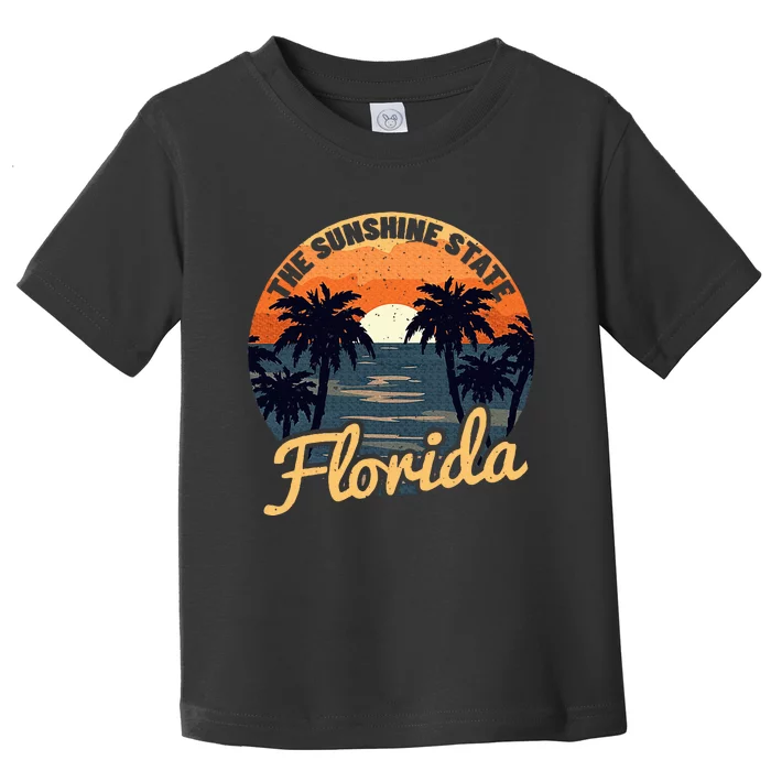 Florida Sunset Throwback Design Classic Toddler T-Shirt