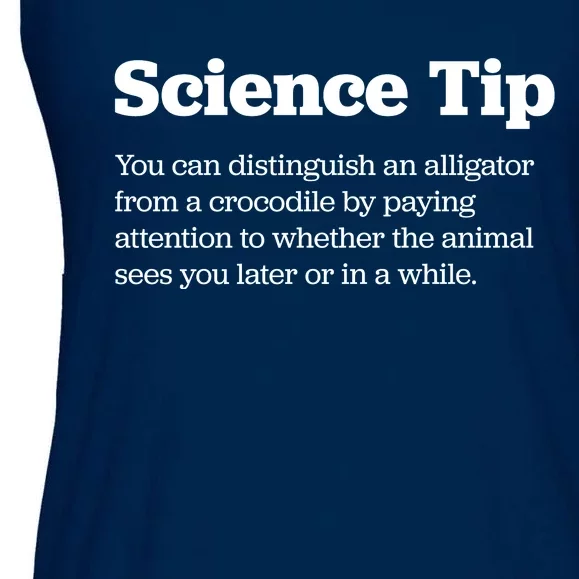 Funny Science Tip How To Distinguish A Alligator From A Crocodile Ladies Essential Flowy Tank