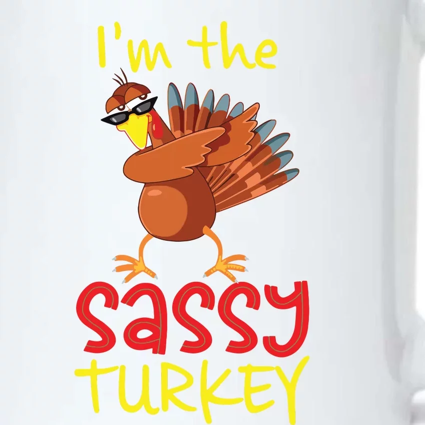 Funny Sassy Turkey Matching Family Group Thanksgiving Party Black Color Changing Mug