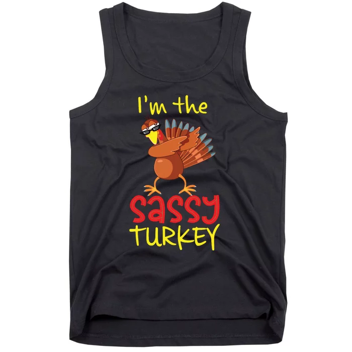 Funny Sassy Turkey Matching Family Group Thanksgiving Party Tank Top