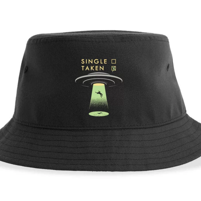 Funny Single Taken Sustainable Bucket Hat