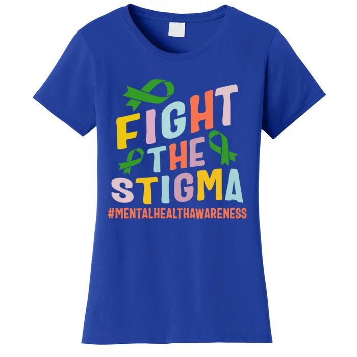 Fight Stigma Tal Health Disease Awareness Green Ribbon Gift Women's T-Shirt