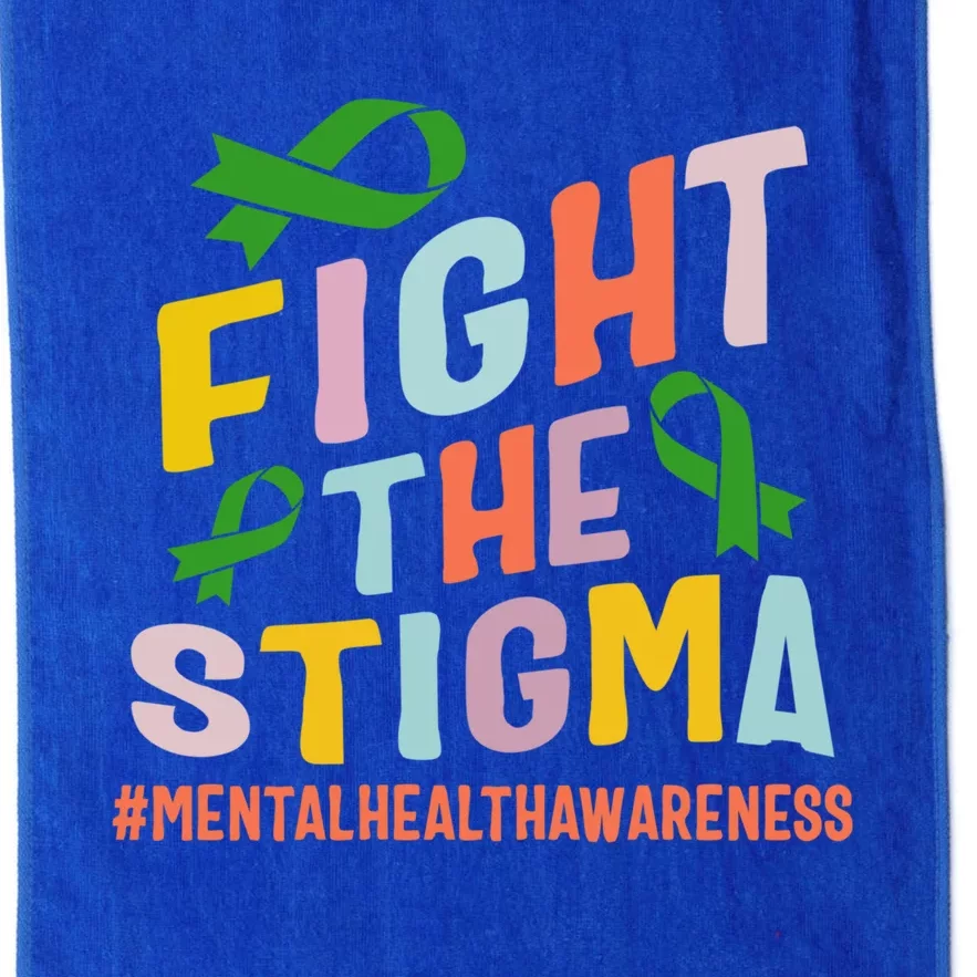 Fight Stigma Tal Health Disease Awareness Green Ribbon Gift Platinum Collection Golf Towel