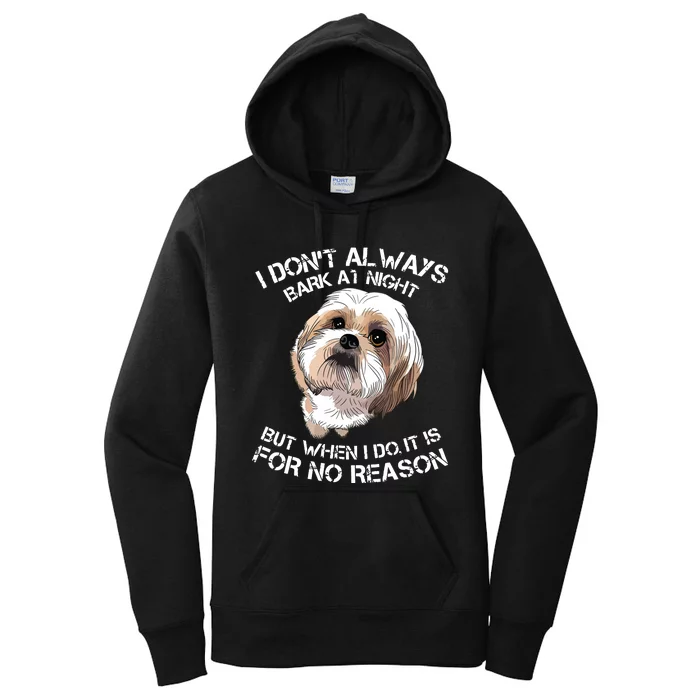 Funny Shih Tzu Dog Pet Breed T Bark Barking Gift Color Women's Pullover Hoodie