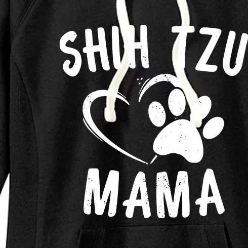 Funny Shih Tzu Mama Gift Pet Doggy Lover Apparel Dog Mom Women's Fleece Hoodie