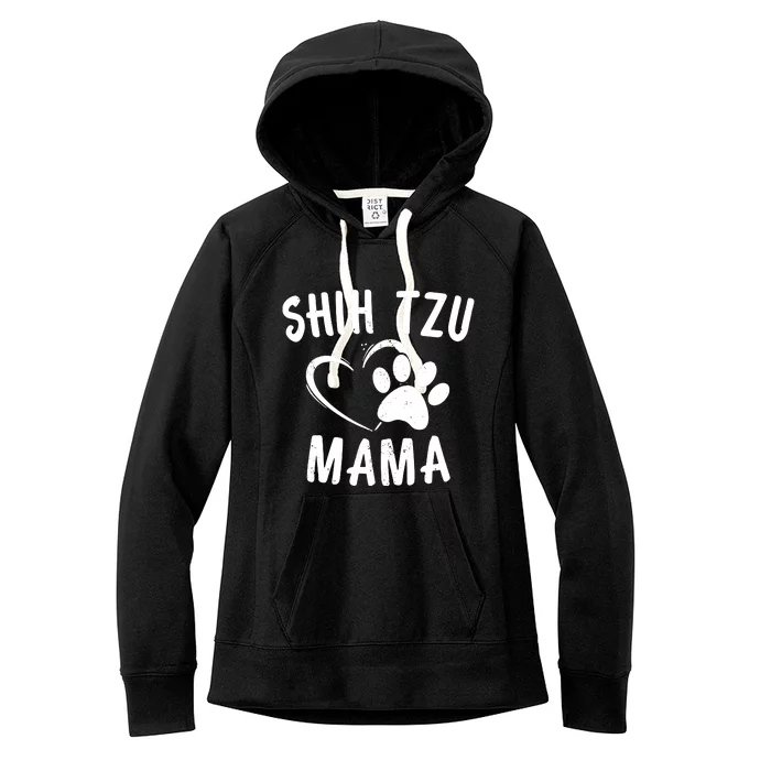 Funny Shih Tzu Mama Gift Pet Doggy Lover Apparel Dog Mom Women's Fleece Hoodie