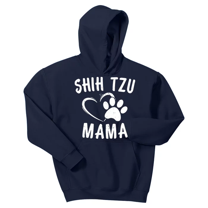 Funny Shih Tzu Mama Gift Pet Doggy Lover Apparel Dog Mom Kids Hoodie