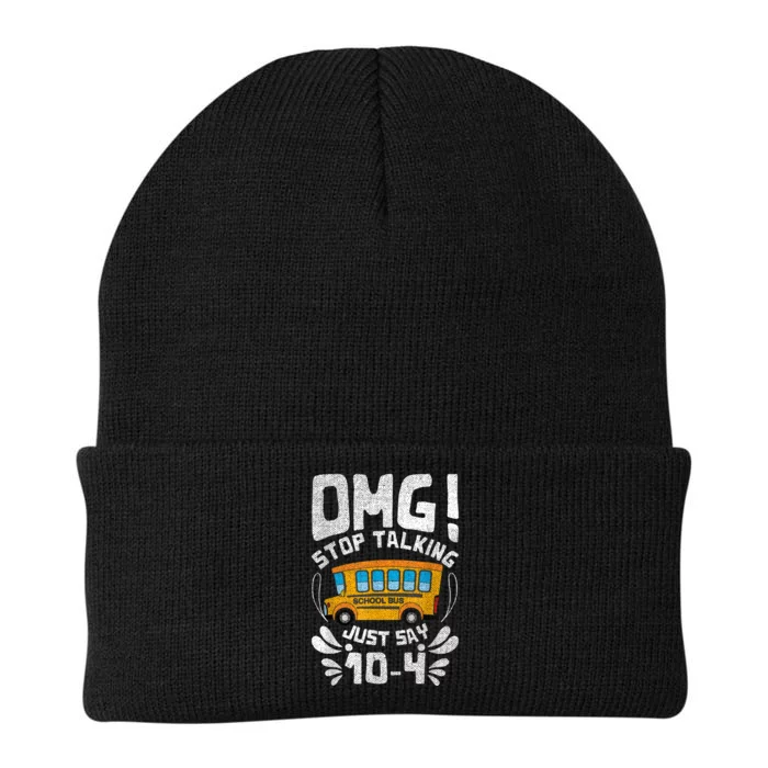 Funny Stop Talking To The BusDriver School Bus Design Knit Cap Winter Beanie