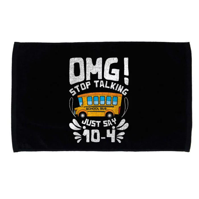 Funny Stop Talking To The BusDriver School Bus Design Microfiber Hand Towel