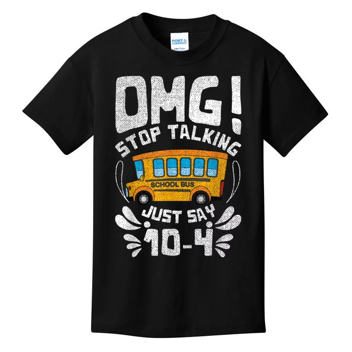 Funny Stop Talking To The BusDriver School Bus Design Kids T-Shirt