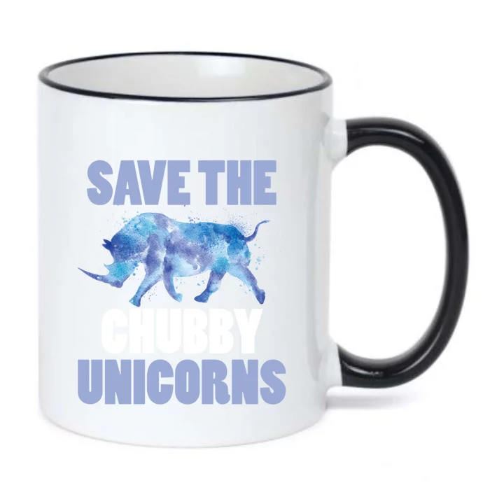 Funny Save The Chubby Unicorns Fat Rhino Vintage Gift Black Color Changing Mug