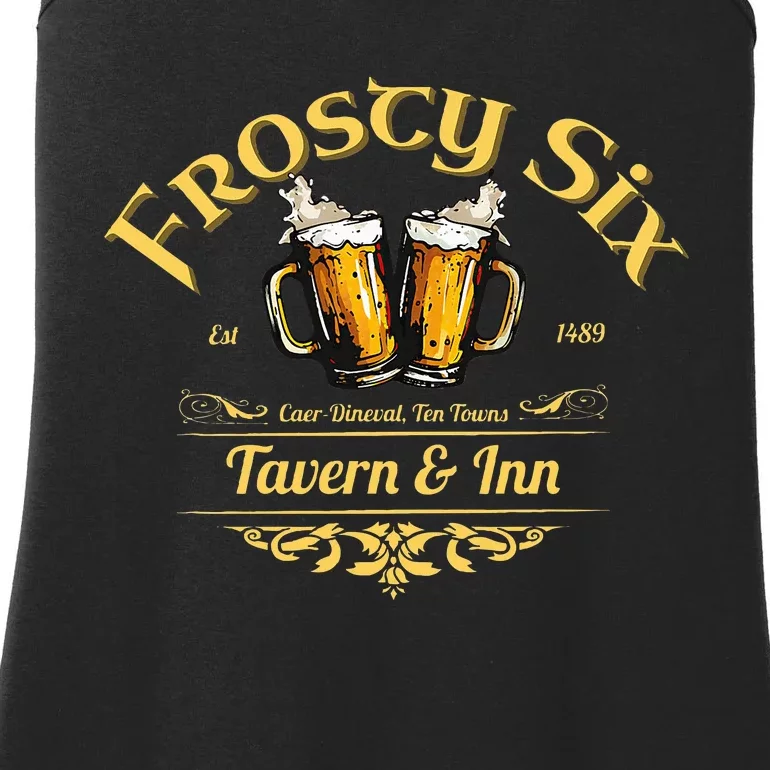 Frosty Six Tavern Inn Fantasy destination Ladies Essential Tank