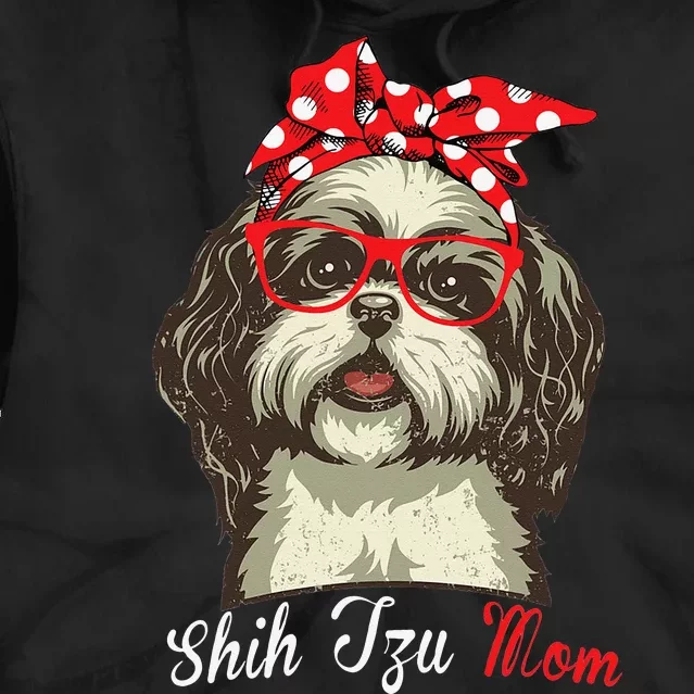 Funny Shih Tzu mom for Shih Tzu Dog Lovers Tie Dye Hoodie