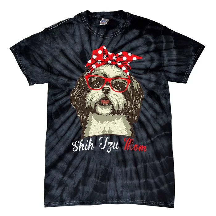 Funny Shih Tzu mom for Shih Tzu Dog Lovers Tie-Dye T-Shirt