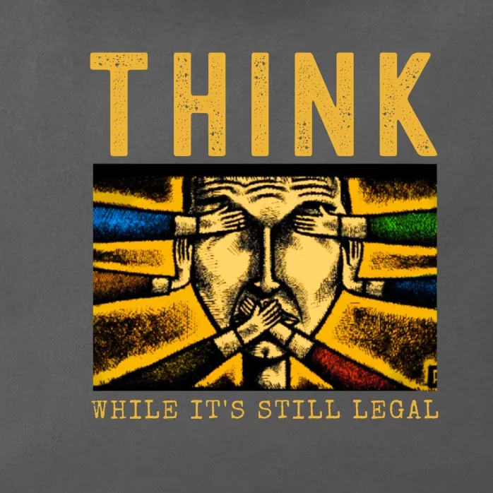 Free Speech Think While It's Still Legal Anti Woke Great Reset Zip Tote Bag