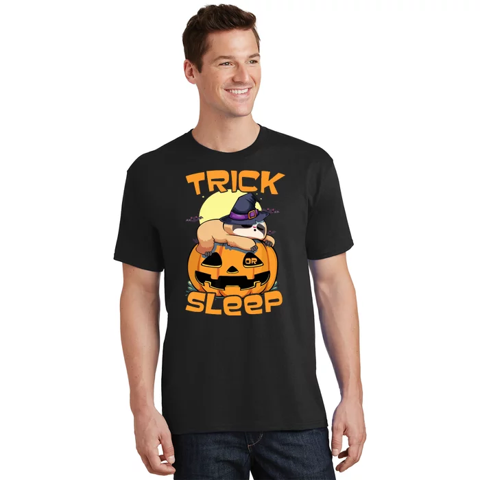 Funny Sloth Trick Or Sleep Cute Halloween Gift T-Shirt