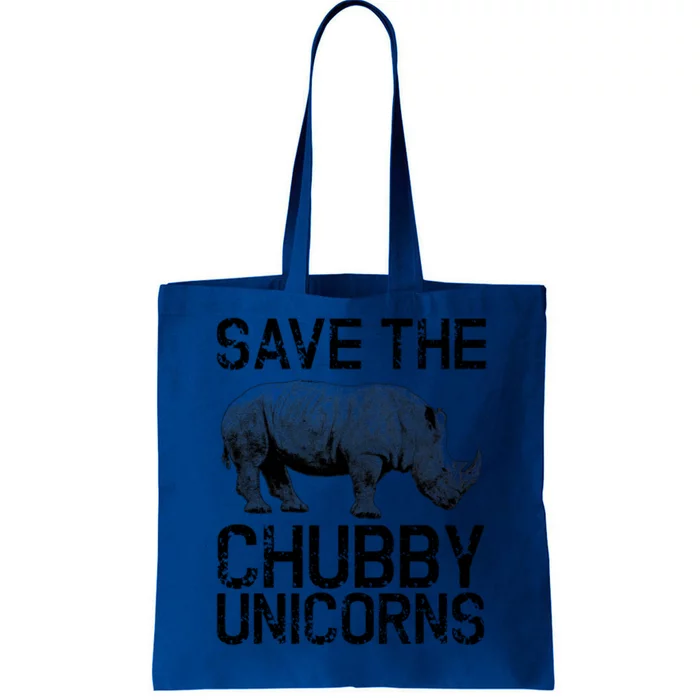 Funny Save The Chubby Unicorns Rhino Gift Tote Bag