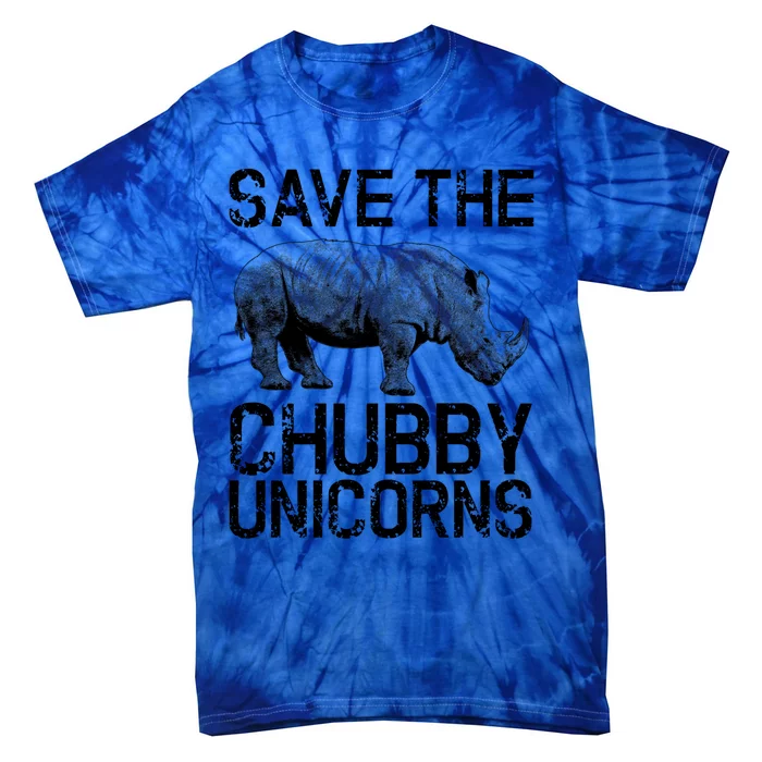 Funny Save The Chubby Unicorns Rhino Gift Tie-Dye T-Shirt