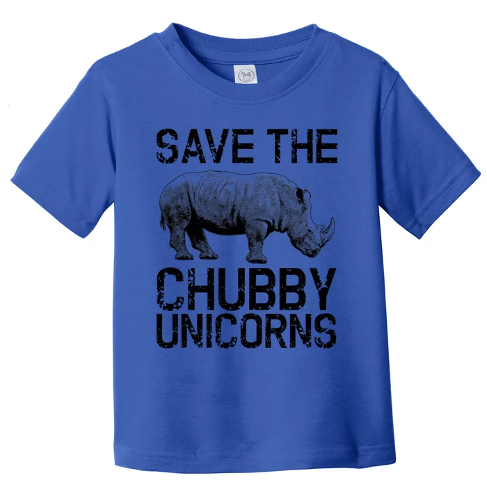 Funny Save The Chubby Unicorns Rhino Gift Toddler T-Shirt