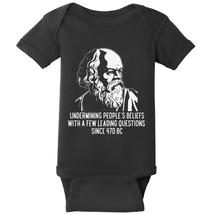 Funny Socrates The Socratic Method Classical Philosophy Baby Bodysuit