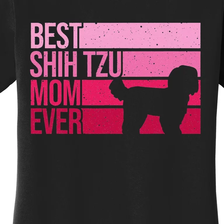 Funny Shih Tzu Mom Art For  Mother's Day Dog Lover Women's T-Shirt