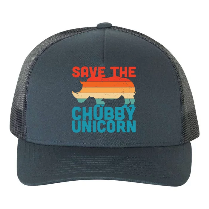 Funny Save The Chubby Unicorns Unicorn Rhino Design Gift Yupoong Adult 5-Panel Trucker Hat