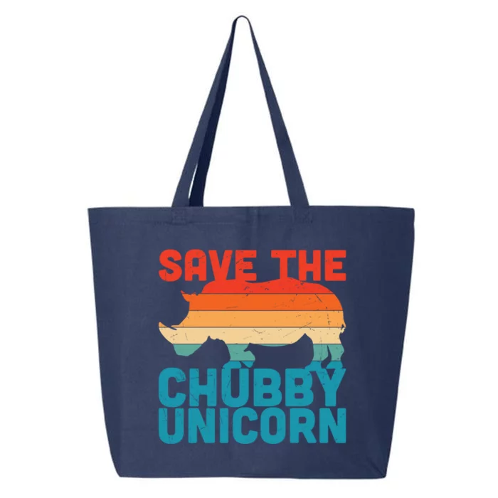 Funny Save The Chubby Unicorns Unicorn Rhino Design Gift 25L Jumbo Tote