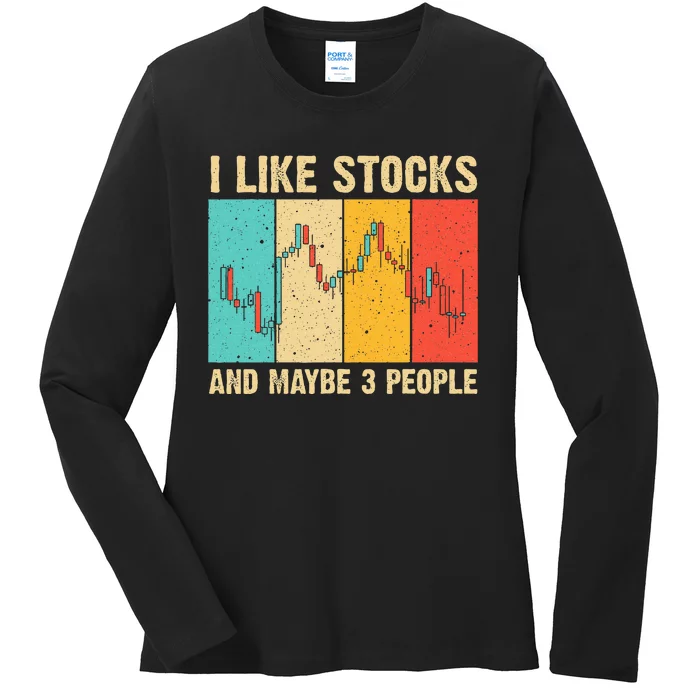 Funny Stock Trading Stockbroker Day Trading Marketing Lovers Ladies Long Sleeve Shirt