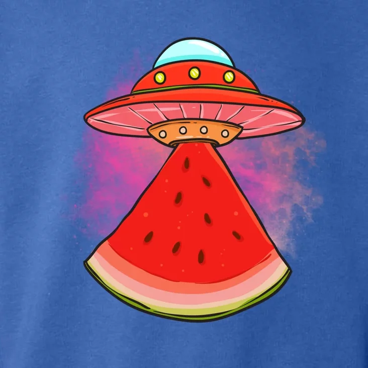 Funny Summer Ufo Watermelon Slice Gift Toddler Hoodie