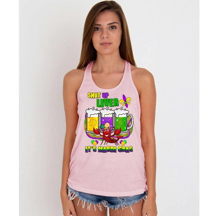 Funny Shut Up Liver It's Mardi Gras Women's Knotted Racerback Tank